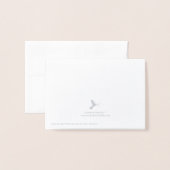 Elegantes florales Beileid Folienkarte (Rückseite mit Umschlag)