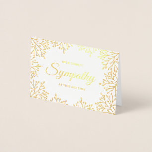 Elegantes florales Beileid Folienkarte