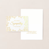 Elegantes florales Beileid Folienkarte (Anzeige)