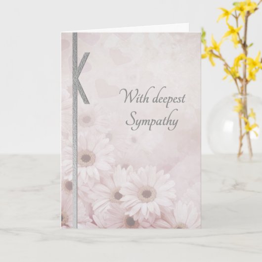 Elegantes florales Beileid Karte (Gelbe Blume)