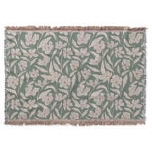 Elegantes florales Boho-Rosa- und Dunkelgrün-Botan