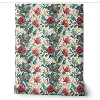 Elegantes florales botanisches Gartenblumenmuster Tapete