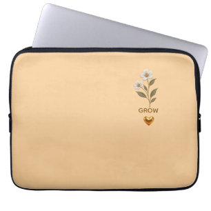 Elegantes florales botanisches Notizbuch – Minimal Laptopschutzhülle