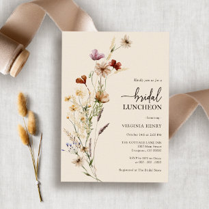 Elegantes florales Braut-Lunch Einladung