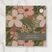 Elegantes florales Brautparty Gevor Tag Geschenkanhänger (Rückseite)