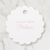 Elegantes florales Brautparty Monogramm Geschenkanhänger (Rückseite)