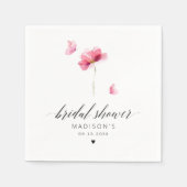 Elegantes florales Brautparty Napkins Serviette (Vorderseite)