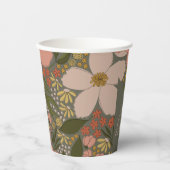 Elegantes, florales Brautparty Personalisiert Pappbecher (Vorderseite)