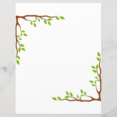Elegantes florales Briefpapier (Rückseite)