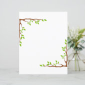 Elegantes florales Briefpapier (Stehend Vorderseite)