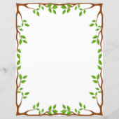 Elegantes Florales Briefpapier (Rückseite)