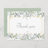 Elegantes florales Business Dankeschön Card Dankeskarte (Vorne/Hinten)