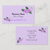 Elegantes florales Business Design Visitenkarte (Vorne/Hinten)