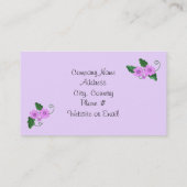 Elegantes florales Business Design Visitenkarte (Rückseite)