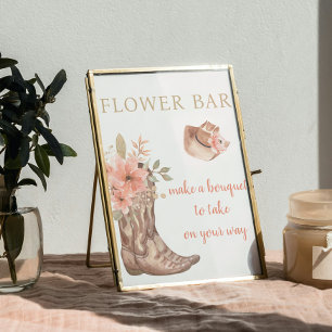 Elegantes florales Cowboy Boots Blume Bar Poster-Z Poster