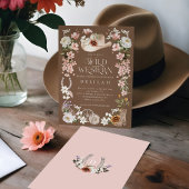 Elegantes florales Cowgirl Wild Western Brautparty Einladung