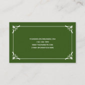 Elegantes florales Daisy Botanisches Gartenmuster Visitenkarte (Rückseite)