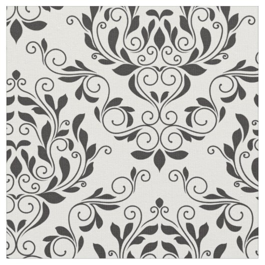 Elegantes, florales Damask-Gewebe Stoff (Nahaufnahme)