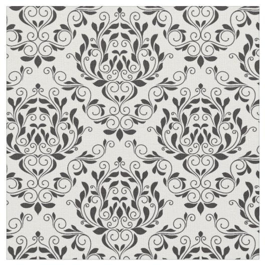 Elegantes, florales Damask-Gewebe Stoff (Nahaufnahme)