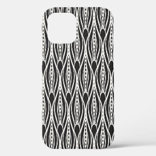 Elegantes florales Damast, art nouveau nahtloses M iPhone 12 Hülle