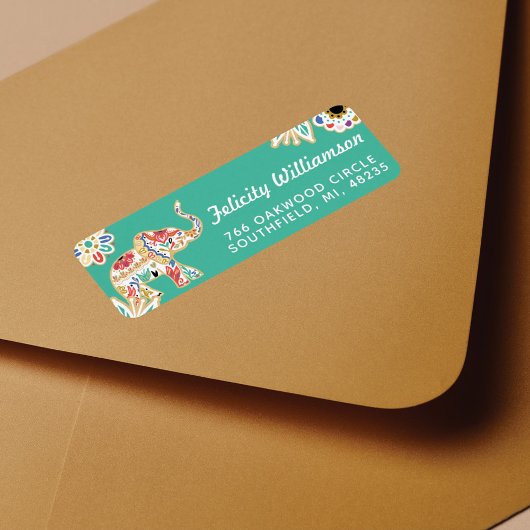 Elegantes florales Dekorationsdesign Verziert Elef