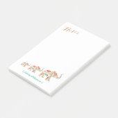 Elegantes florales Dekorationsmuster Verziert Elef Post-it Klebezettel (angewinkelt)