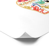 Elegantes, florales Dekoratives Verziertes Elefant Poster (Ecke)