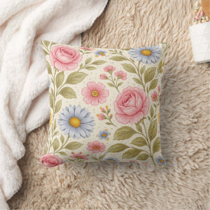 Elegantes florales Design Botanisches Blumenmust Kissen
