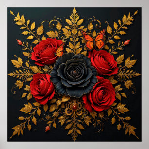 Elegantes florales Design Poster