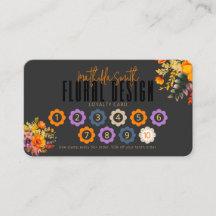 Elegantes florales Design Schwarz Orange Treuekart