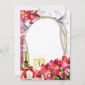 Elegantes florales Diamonds Hearts Brautparty Einladung (Rückseite)