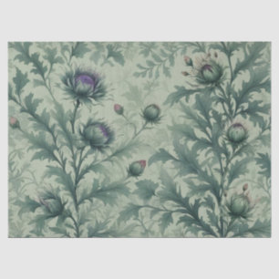 Elegantes florales Distel-Muster-Design-Seidenpapi Seidenpapier