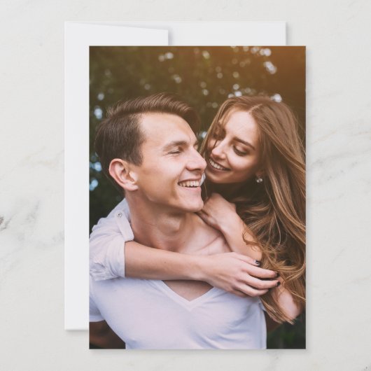 Elegantes florales Dusty Rose Gold Wedding Foto Einladung (Rückseite)