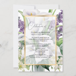 Elegantes florales Foto Feier des Lebens Einladung