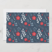 Elegantes florales Foto Feiertagskarte (Rückseite)