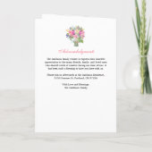 Elegantes florales Foto-Gedenk- Trauerprogramm Programm (Rückseite)