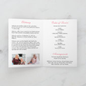 Elegantes florales Foto-Gedenk- Trauerprogramm Programm (Innenseite)