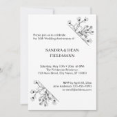 Elegantes florales Foto Hochzeit 50 Jahre Einladung (Vorderseite)