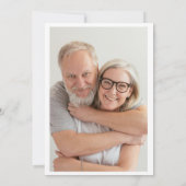 Elegantes florales Foto Hochzeit 50 Jahre Einladung (Rückseite)