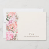 Elegantes florales Foto Save The Date (Rückseite)