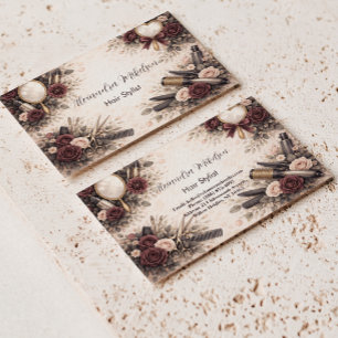 Elegantes florales Friseur-Unternehmen Visitenkarte