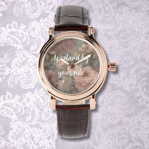 Elegantes florales Gedenkgeschenk für die Mutter Armbanduhr