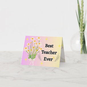 Elegantes florales Geschenkdesign für den besten L Dankeskarte