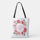 Elegantes florales Glück| Gesamtbeutel Tasche (Rückseite)