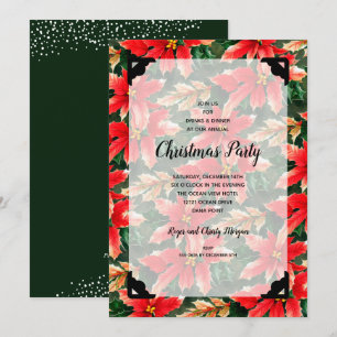 Elegantes florales Grün Weihnachten Party