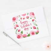 Elegantes florales Happy Valentine's Day Sticker S (Umschlag)