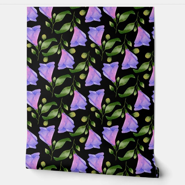 Elegantes florales Hintergrundbild - lebendige Blu Tapete (Abrollen)