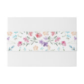 Elegantes florales Hochzeitsband Einladungsbanderole (Rückseitenbeispiel)