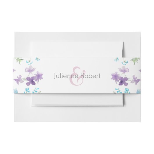 Elegantes florales Hochzeitsband Einladungsbanderole (Vorderseite Beispiel)