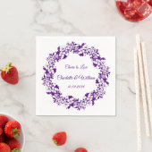 Elegantes florales Hochzeitsdesign Serviette (Beispiel)